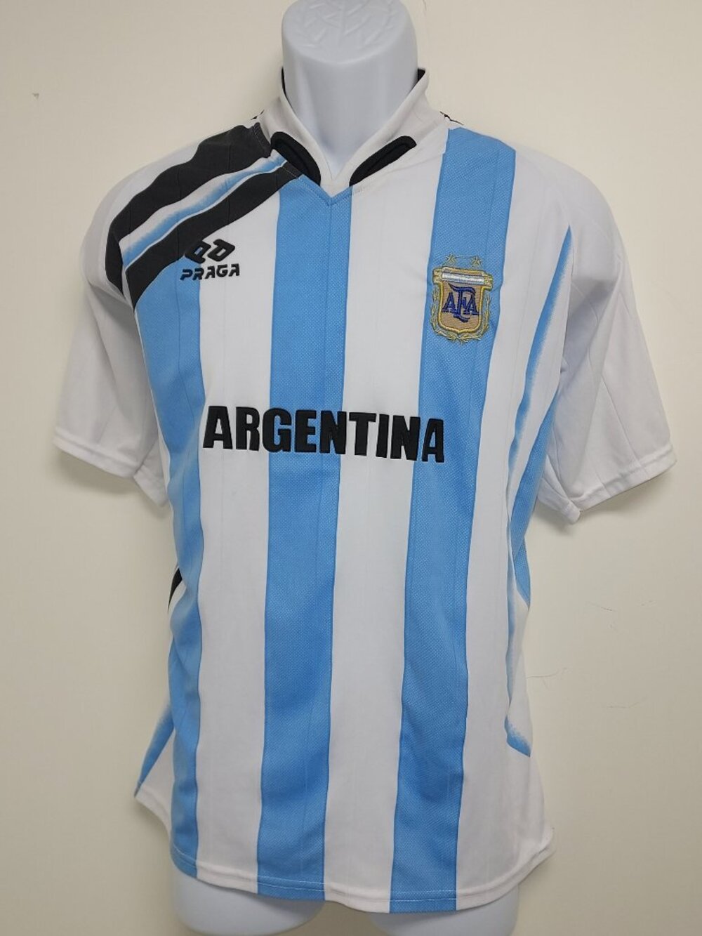 PRAGA ARGENTINA BLUE&WHITE AFA SOCCER JERSEY TEE SHIRT MEN SIZE: UNISEX